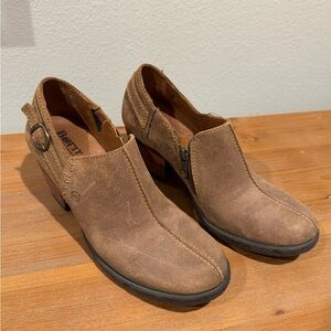 Born Womens 8 Brown Leather Ankle Boots Booties